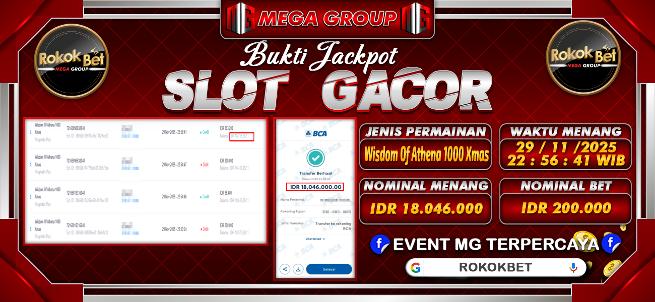 Bukti JP situs Rokokbet hari Sabtu, 29 November 2025